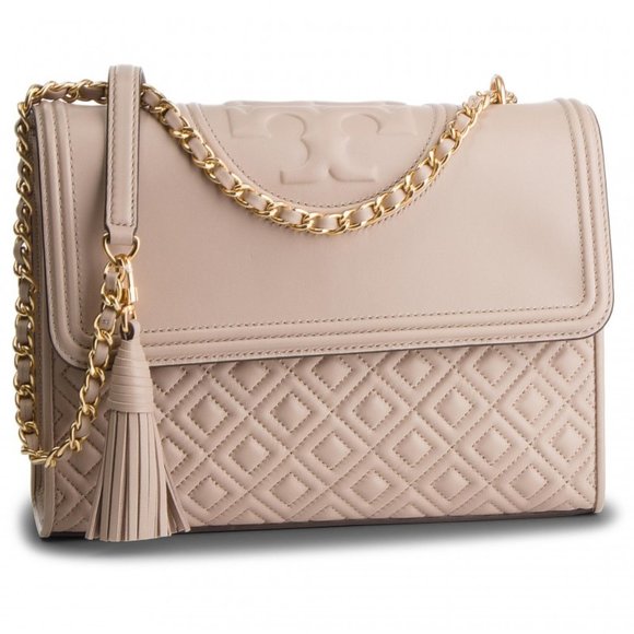 tory burch fleming light taupe